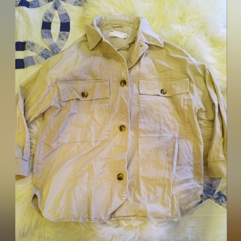 ASOS 100% Cotton Canvas Khaki Chore Jacket Womens 6